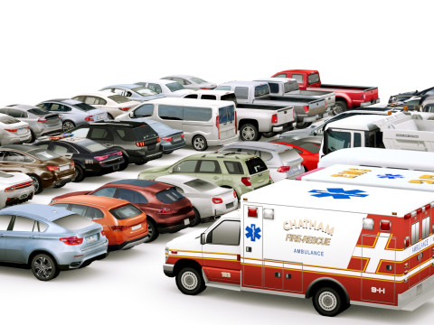 Low Poly City Generic Vehicles v01 3D Модель