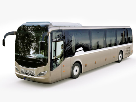Bus v2 Low-poly 3D मॉडल