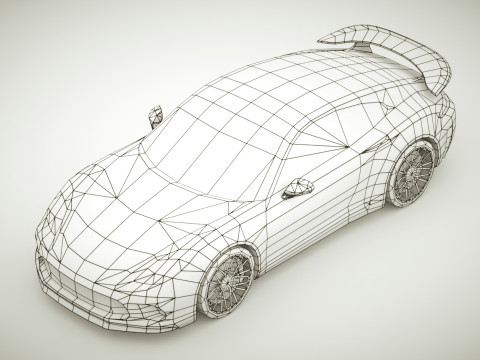 Generic Supercar v3 multicolors 3D Model