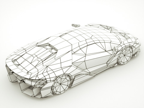 Generic Supercar v16 3D Model