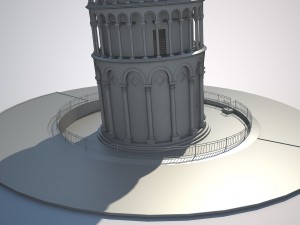 Leaning Tower of Pisa Modello 3D