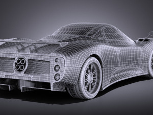 Pagani Zonda F 2010 vray Model 3D