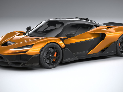 Mclaren W1 2025 LowPoly 3D Model
