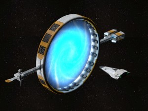 stargate with sci-fi shuttle 3Dモデル