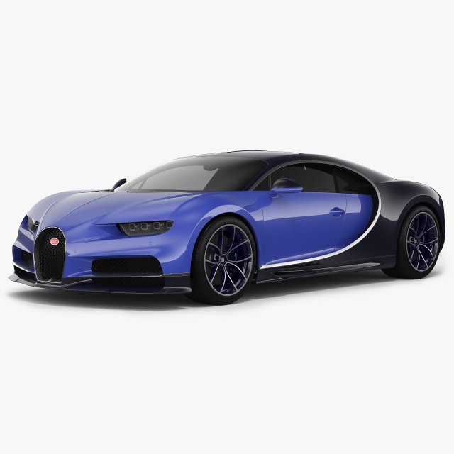 Bugatti Chiron 2023 3Dモデル .c4d .max .obj .3ds .fbx .stl .blend 