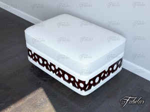 pouf 01 scene 3D 模型