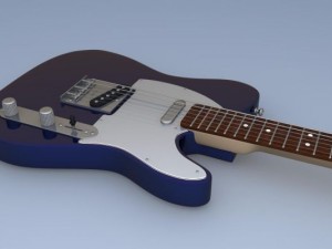 fender telecaster with amp 3D Model
