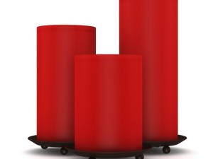 red candles Model 3D