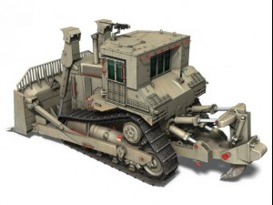 idf armored cat d9r bulldozer Model 3D