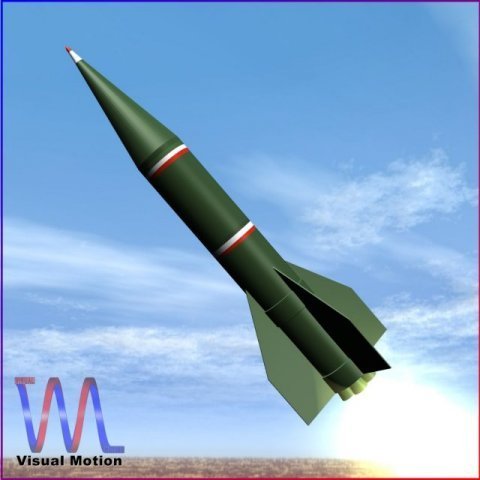 iranian shahin i ar rocket 3D Модель .c4d .max .obj .3ds .fbx .stl .blend 