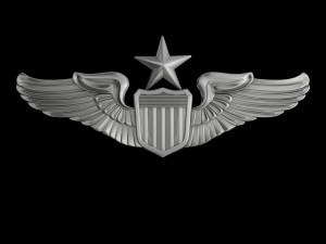 senior pilot usaaf wings badge Modelo 3D