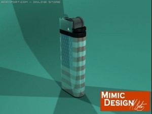 lighter with american flag design Modèle 3D