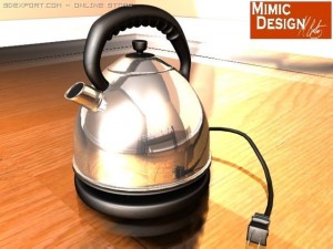 kettle in chrome Modèle 3D