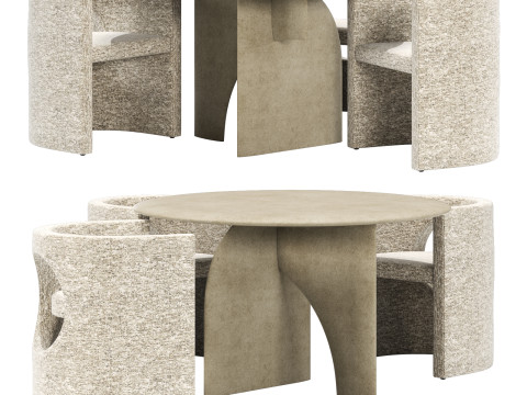 Gallotti and radice selece-t dining set 3 d130 3D Модель