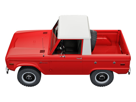Bronco 1967 pickup 3D Model