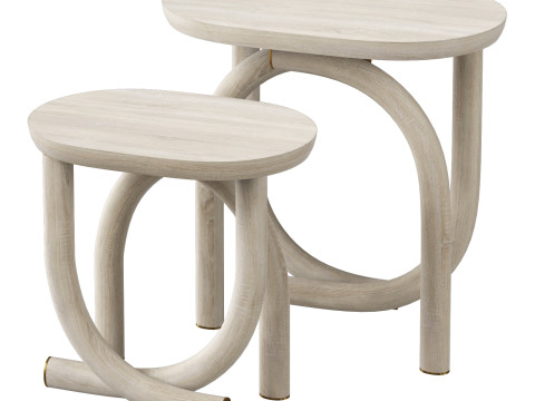 Ame editions manufacturees-pearl coffee table set 1 3D Модель