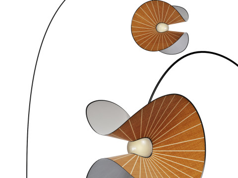 Roche bobois mariposa floor lamp arc Modèle 3D