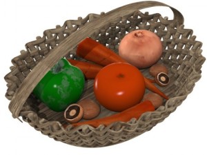 veggie basket 3D Модель