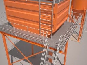 cement silo 3Dモデル