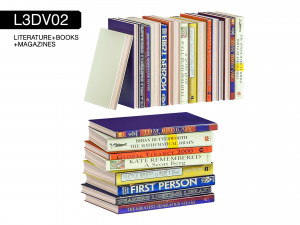 l3dv02g07 - books set Modelo 3D