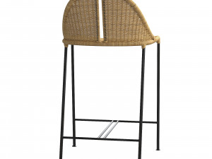 CESTA RATTAN COUNTER STOOL 3D Model