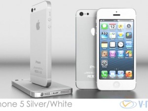 apple iphone 5 white silver vray 3Dモデル