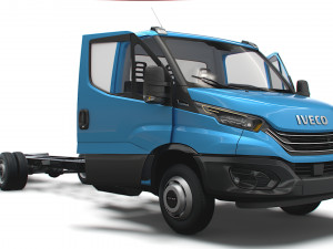 Iveco Daily Single Cab HQ Interior L7 Chassis 2023 3D 모델