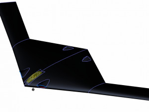 B-21 Stealth Bomber Speculated Solid Assembly Model 3D Model