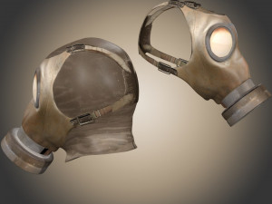 Gas Mask Low poly 3D Model