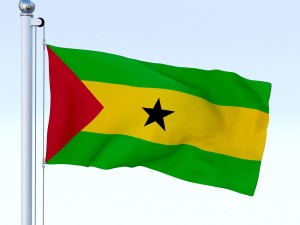 animated sao tome and principe flag 3Dモデル