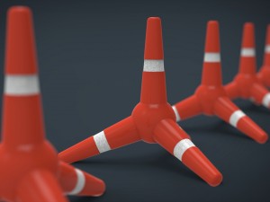 police cone tetrapodo Model 3D
