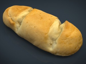 milk bread Modello 3D
