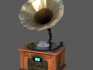 Vintage Gramophone 3D Model