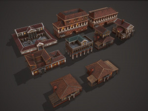 ancient house pack 3Dモデル
