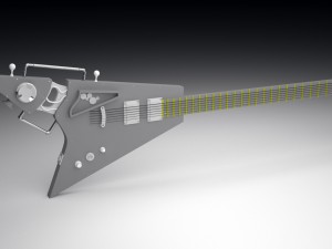 guitar style simpank highpoly 3Dモデル