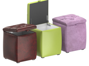pouffe - 11 colors 3D Модель