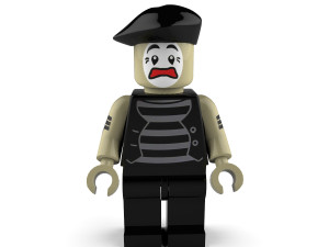 worried mime 3D-Modell