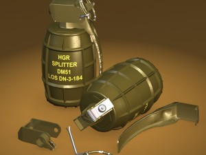 dm51 hand grenade 3D मॉडल