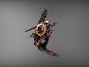drone v1 red manga 3D Model