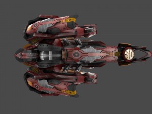 drone v9 red manga Model 3D