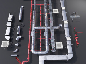 pipe ceiling 3D Model