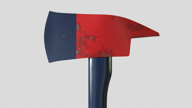 Fire Axe Model 3D .c4d .max .obj .3ds .fbx .stl .blend 