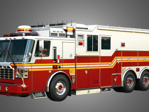 Ferrara Fire Apparatus - FDNY Ultra Heavy Rescue 3Dモデル