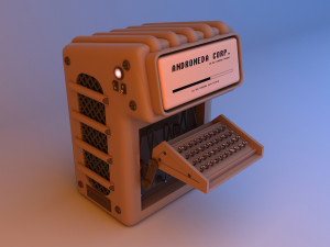 Vintage Retro Control Console - Panel 3D Модель