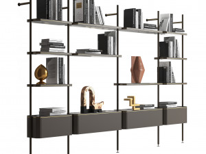 Radice bookcase by Natuzzi Italia Modèle 3D