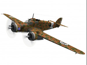 savoia-marchetti sm79 sparviero Model 3D