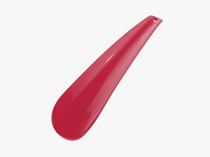 Shoehorn plastic small type 5 red 3D 모델