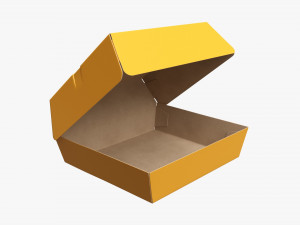 Fast Food Paper Box 02 Open 3D-Modell