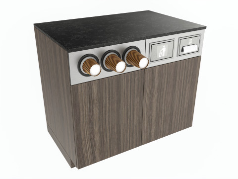 Coffee station bar cabinet furniture commercial industrial 01 Modèle 3D