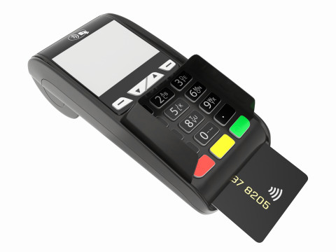 Universal Credit Card POS Terminal 01 Modello 3D